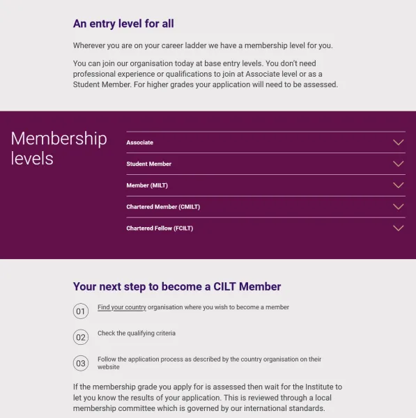 Example FAQ module screenshot